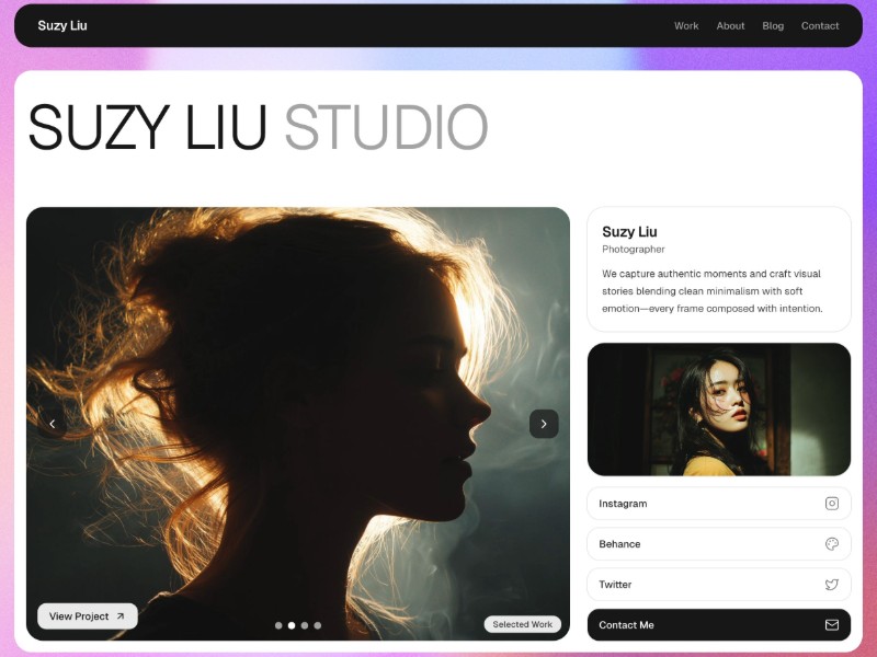 Preview for Photography Portfolio Website Template