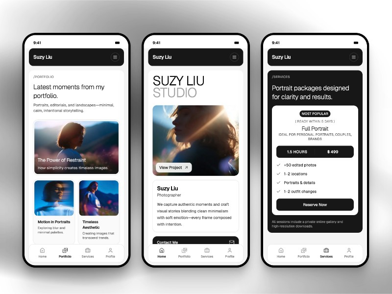 Preview for Photography Portfolio Landing Page Template