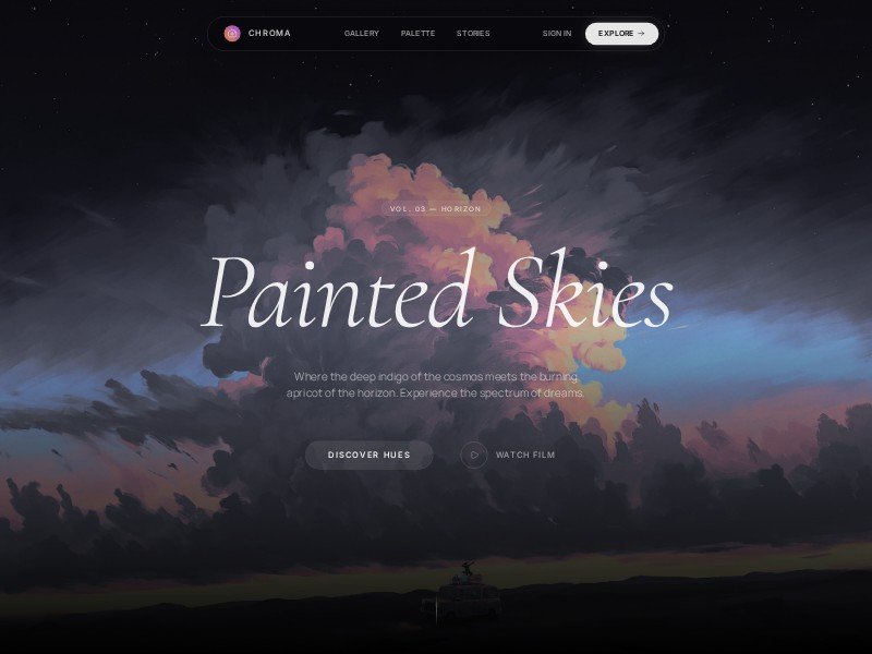 Preview for  Painted Skies Photography Landing Page Template