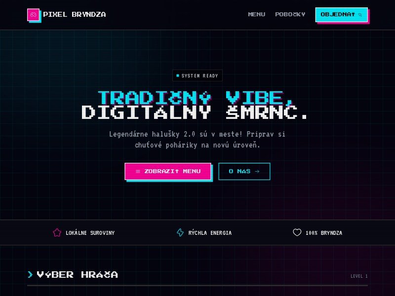 Preview for Pixel Bryndza Street Food Landing Page Template