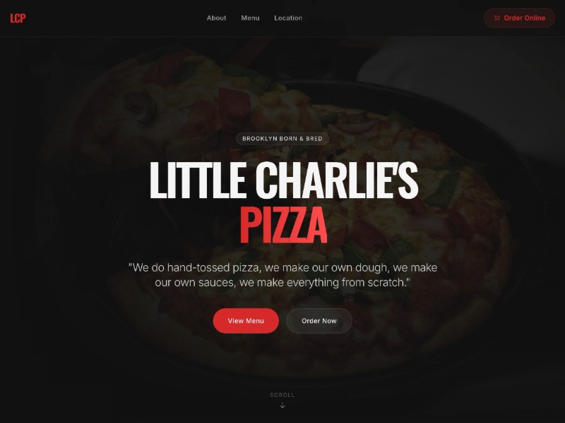 Preview for Pizza Restaurant Landing Page Template
