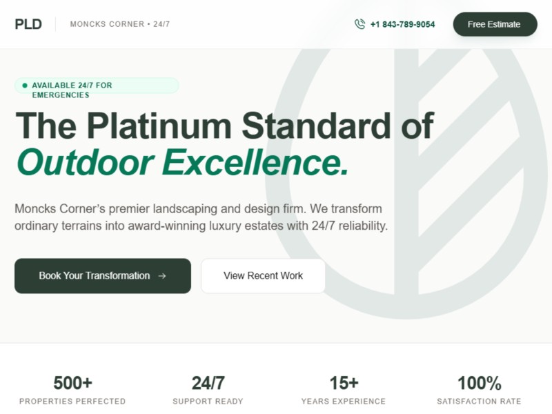 Preview for Landscaping Services Landing Page Template