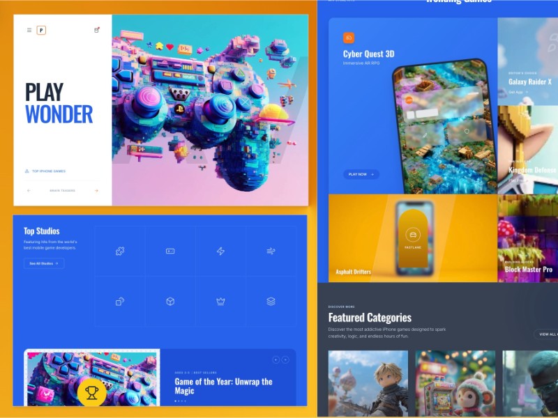 Preview for Play Wonder Gaming Landing Page Template