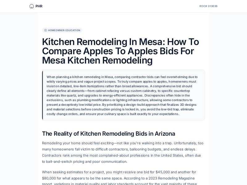 Preview for Kitchen Remodeling in Mesa | Phoenix Home Remodeling 602-492-8205