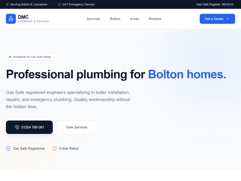 Preview for Local Plumbing Services Landing Page Template