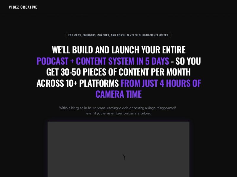 Preview for Podcast Marketing Landing Page Template