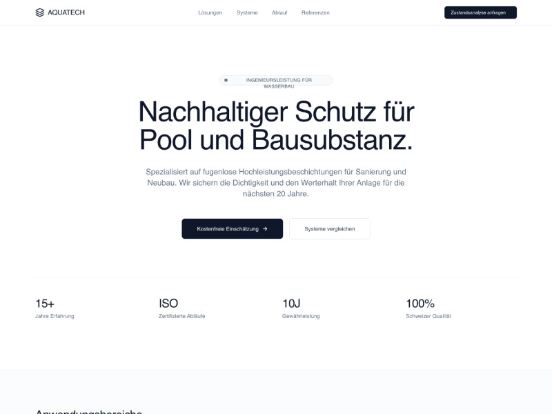 Preview for Poolbeschichtung Services Landing Page Template