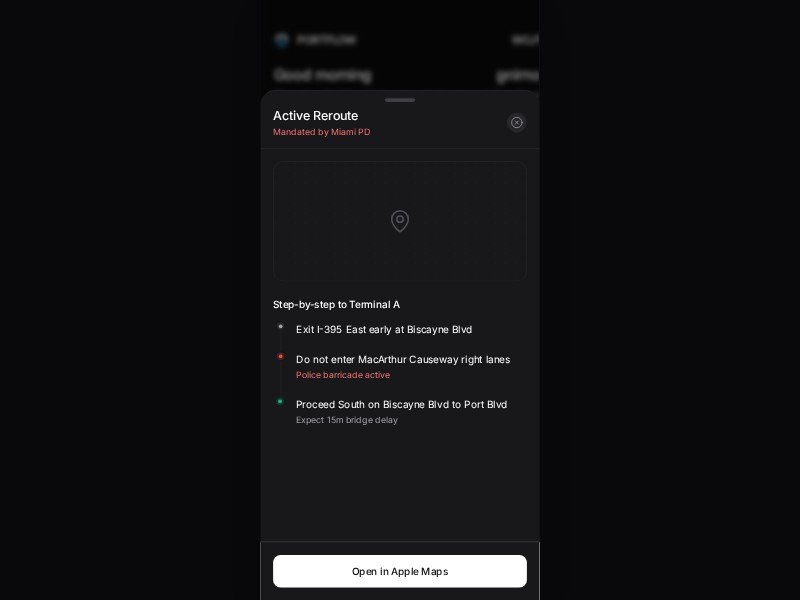 Preview for Port Operations Mobile UI Template