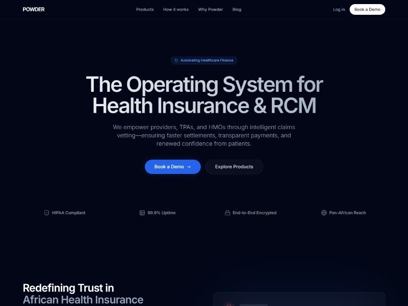 Preview for Health Insurance SaaS Landing Page Template
