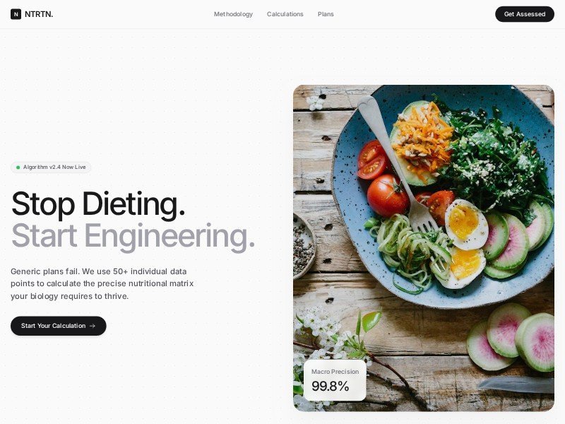 Preview for Precision Nutrition Landing Page Template