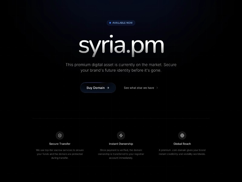 Preview for Premium Domain For Sale Landing Page Template