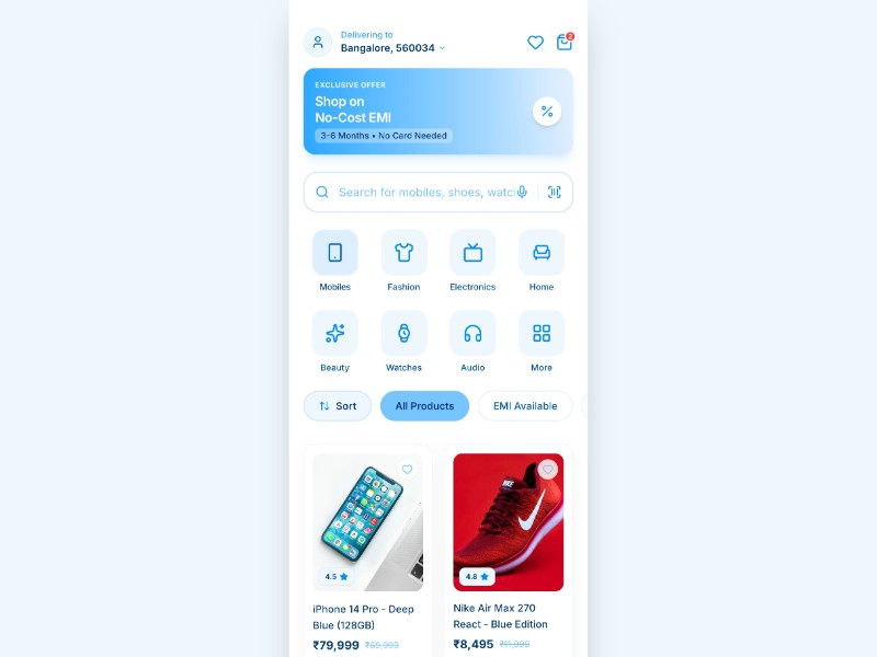 Preview for Premium E-Commerce App Landing Page Template