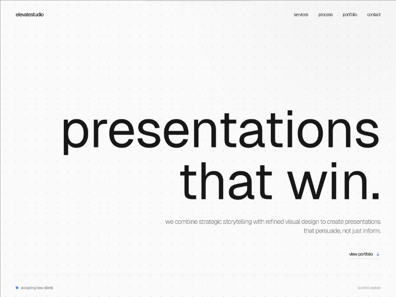 Preview for Presentation Studio Landing Page Template