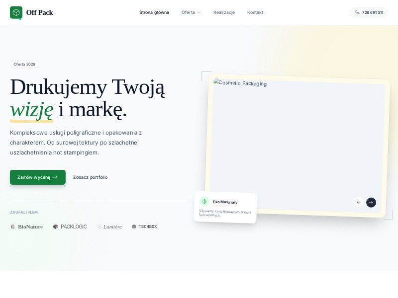Preview for Printing & Packaging Services Landing Page Template