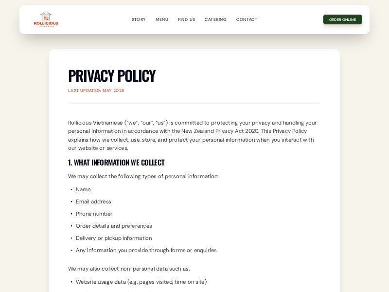 Preview for Authentic Asian Restaurant Landing Page Template