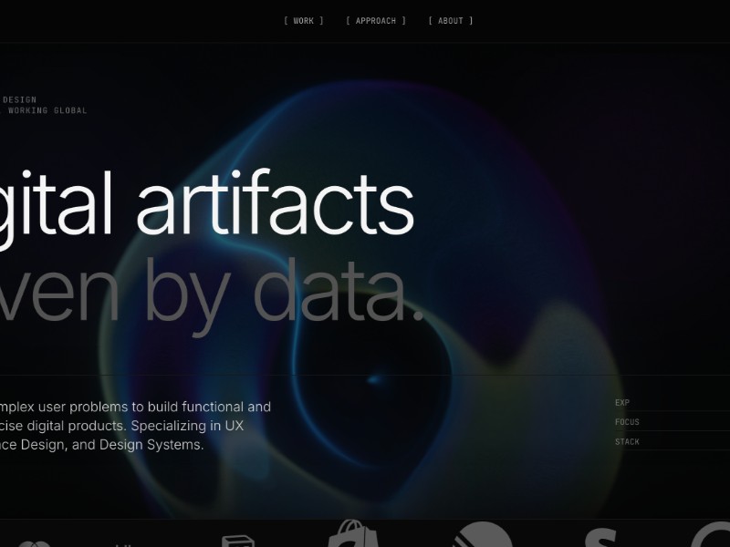 Preview for Brutalist UX Portfolio Landing Page Template