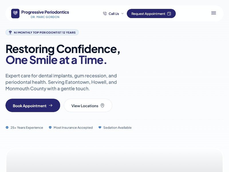 Preview for Periodontist Clinic Landing Page Template