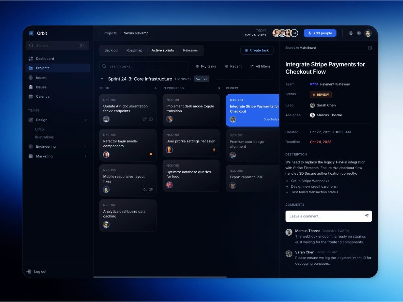 Preview for Project Management Dashboard Template