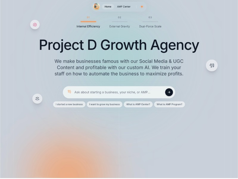 Preview for Project D | The Dual Force: Elite AI Training & Free AMP Center CRM