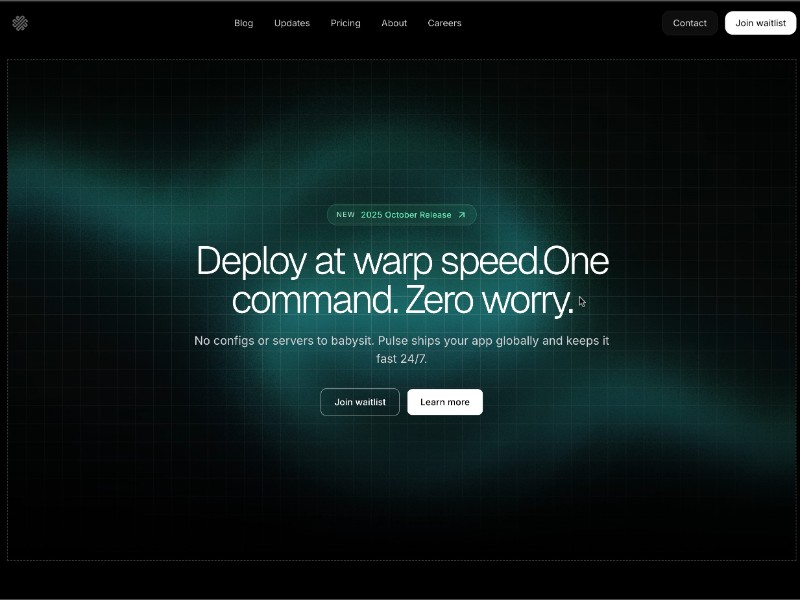 Preview for Pulse Deployment Platform Landing Page Template