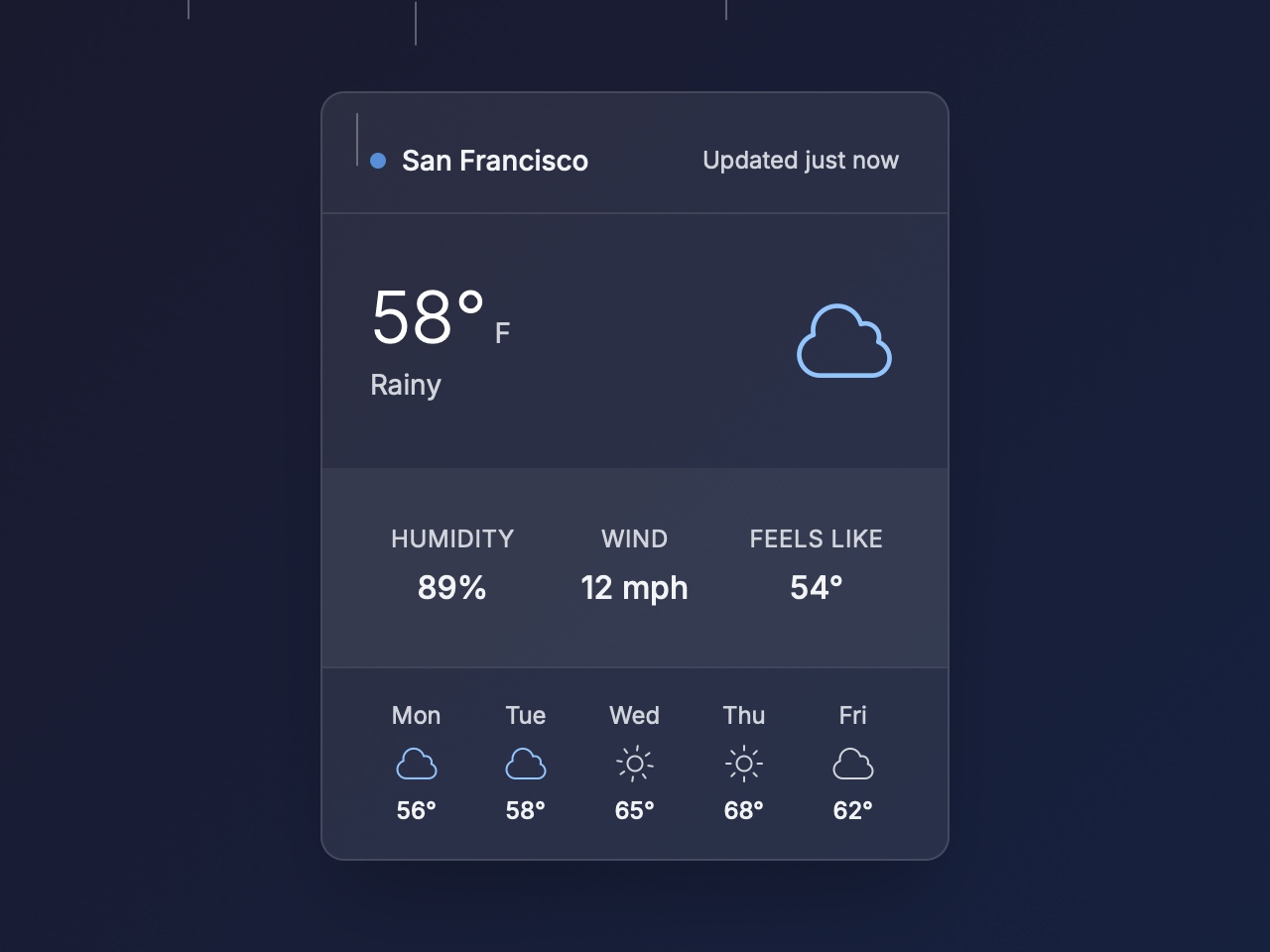 Preview for Weather Card with Rain Animation