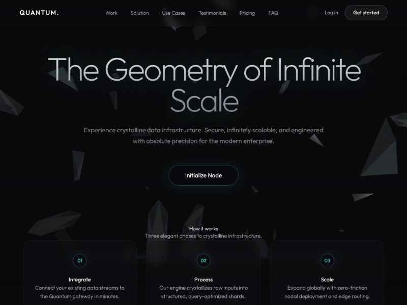 Preview for Futuristic SaaS Infrastructure Landing Page Template