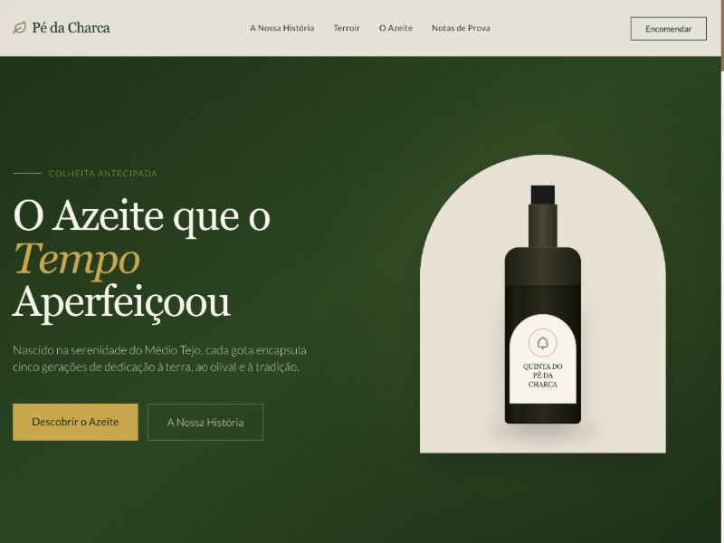 Preview for Premium Olive Oil Landing Page Template