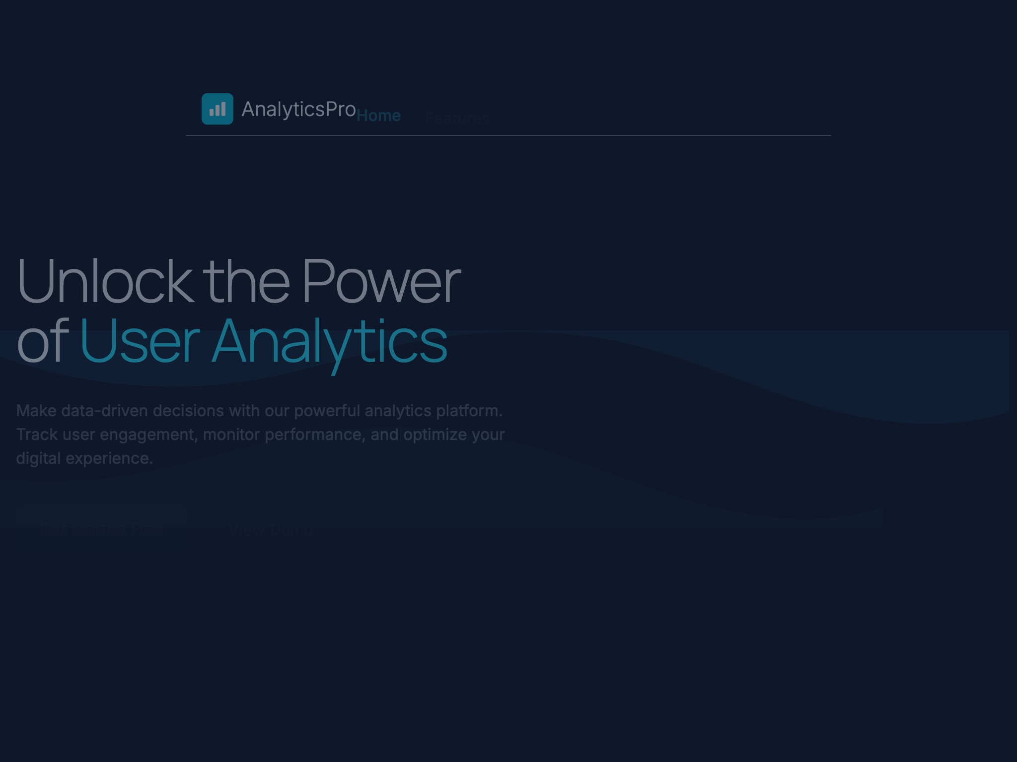 Preview for User Analytics Dashboard UI