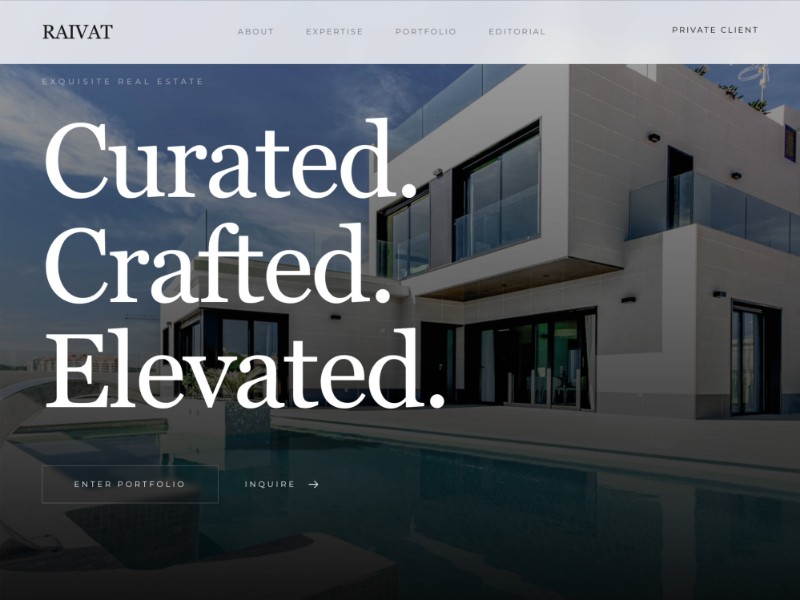 Preview for Raivat Luxury Real Estate Landing Page Template