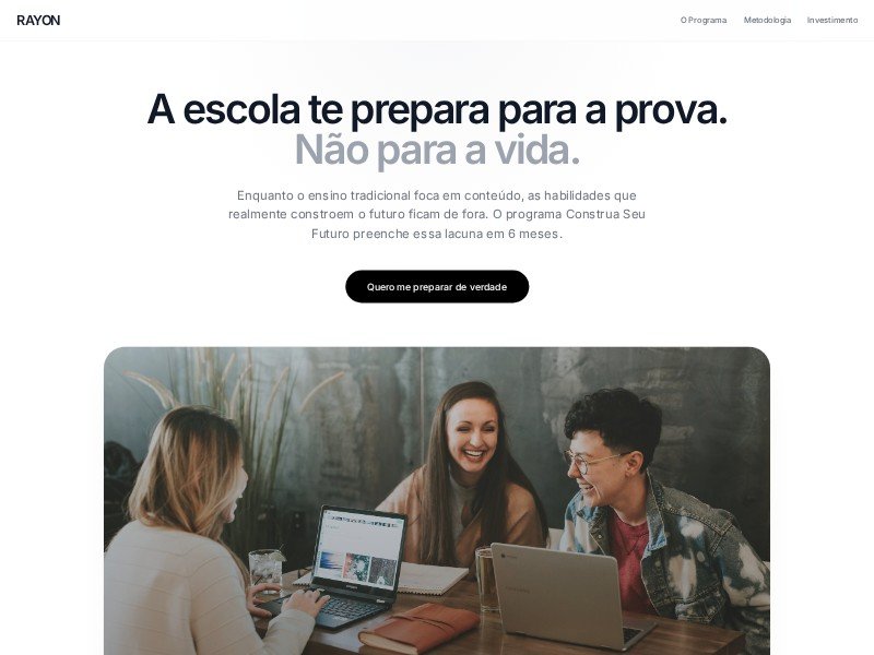 Preview for Youth Education Program Landing Page Template