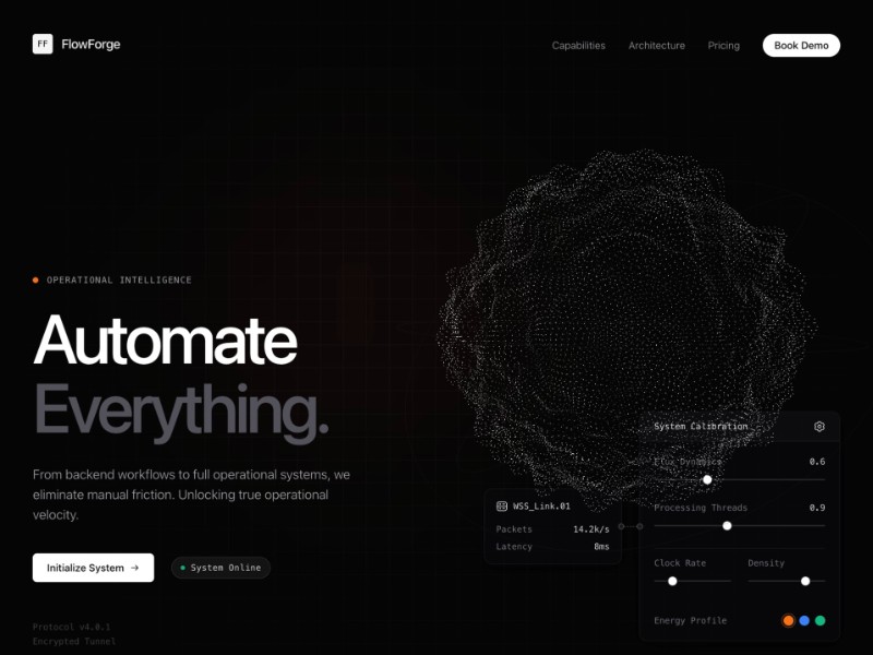 Preview for FlowForge SaaS Landing Page Template