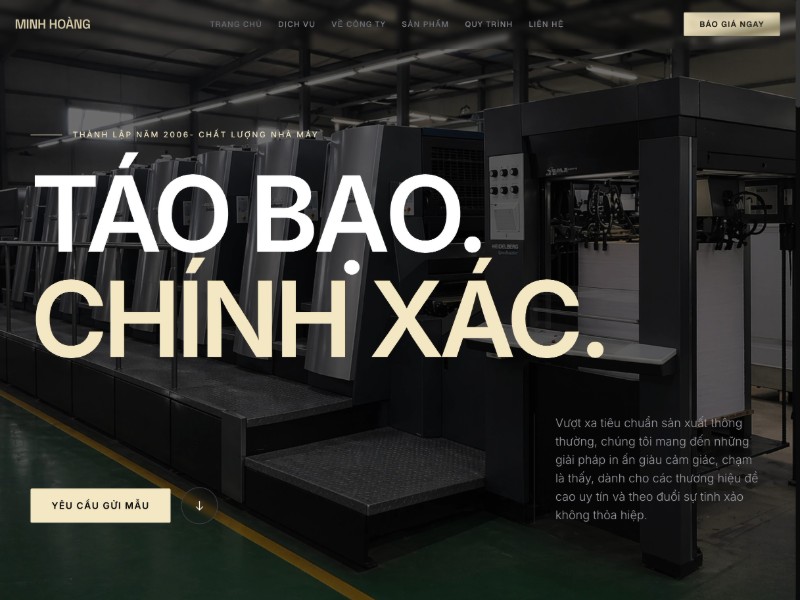 Preview for Industrial Printing Services Landing Page Template