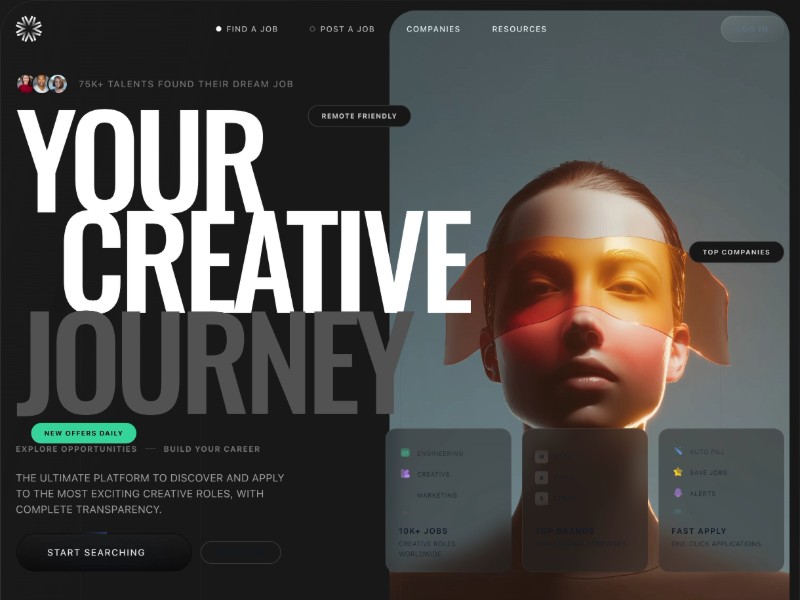 Preview for Job Board Landing Page Template