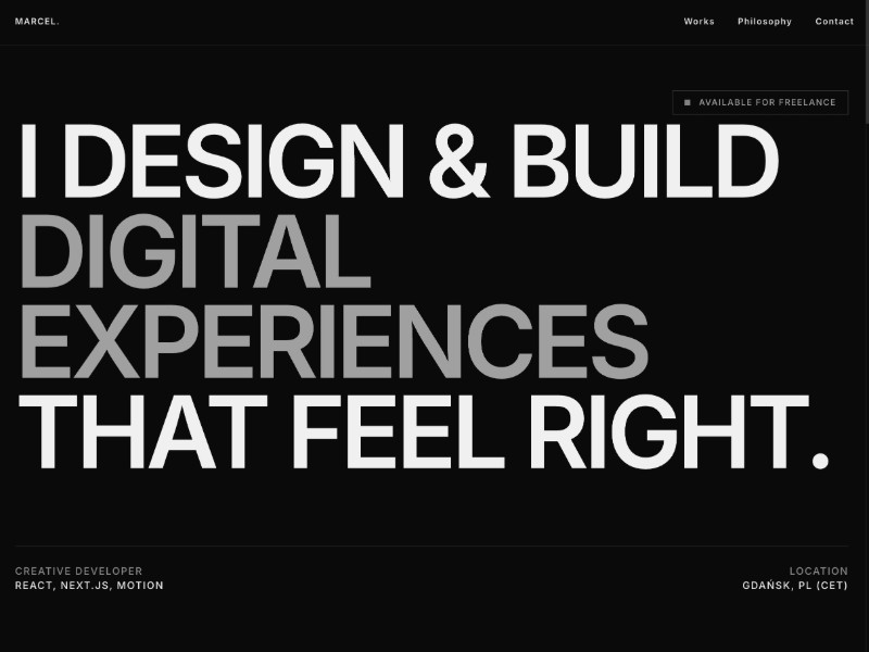 Preview for Marcel Creative Portfolio Template