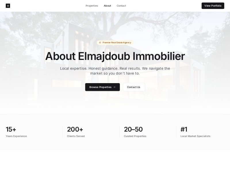 Preview for Real Estate About Us Landing Page Template