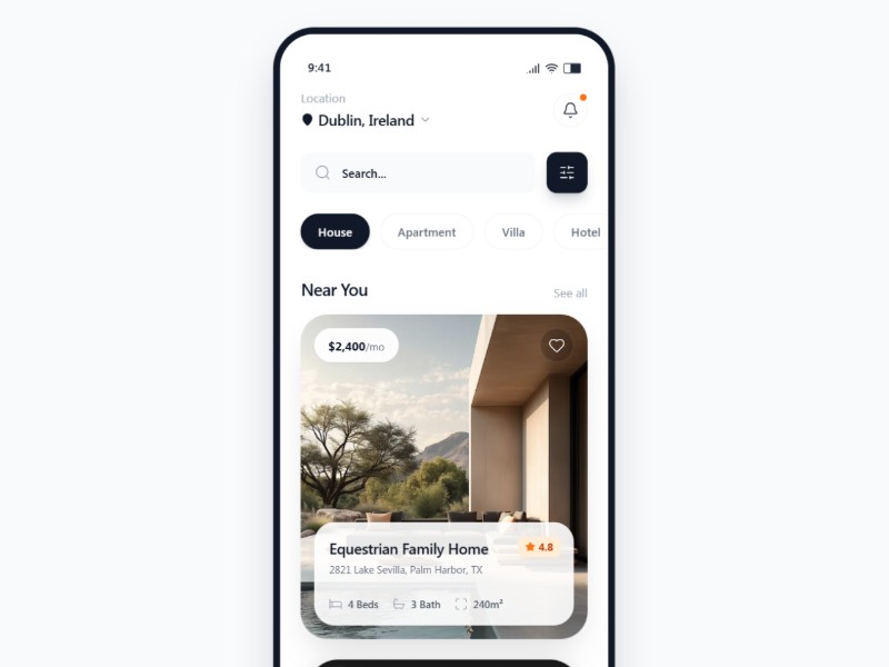 Preview for Real Estate Mobile App UI Template