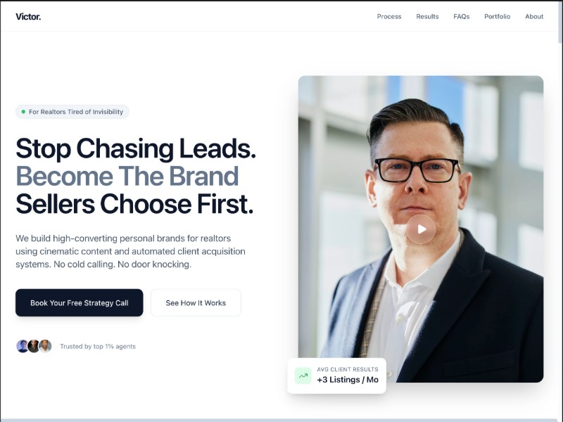 Preview for Real Estate Personal Brand Landing Page Template