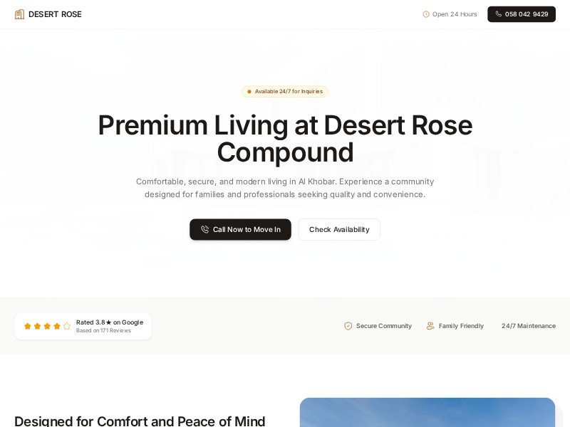 Preview for Real Estate & Luxury Housing Landing Page Template