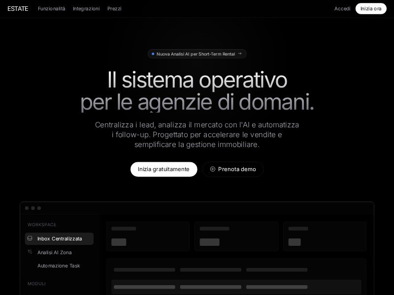 Preview for Real Estate SaaS Landing Page Template