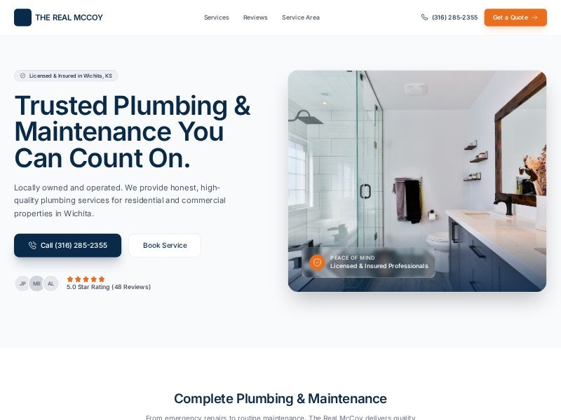 Preview for Local Plumbing Services Landing Page Template