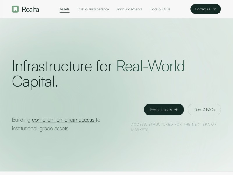 Preview for Realta Fintech Landing Page Template