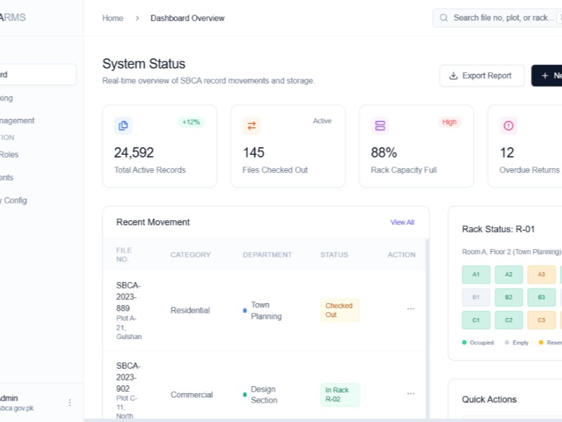 Preview for Record Management Dashboard UI Template