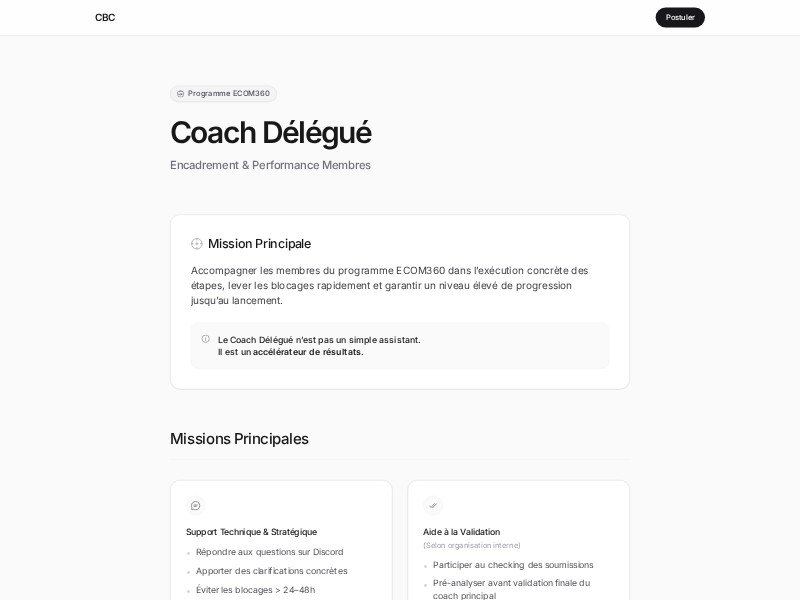 Preview for Coach Délégué CBC