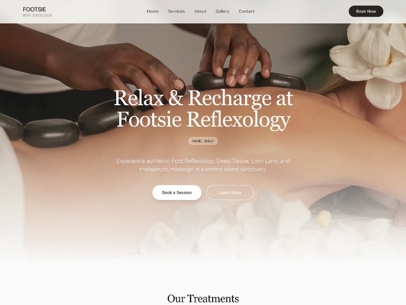Preview for Footsie Reflexology Spa Landing Page Template