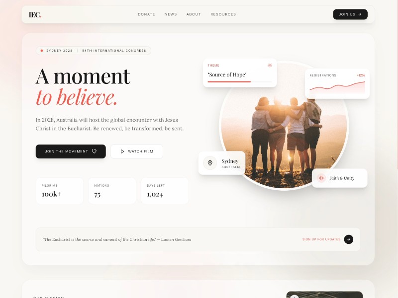 Preview for International Congress Event Landing Page Template