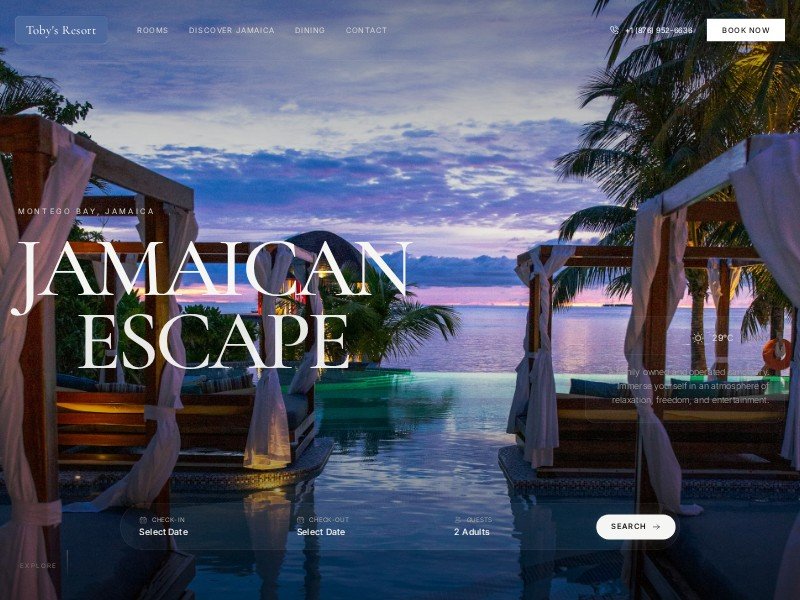 Preview for Resort Landing Page Template