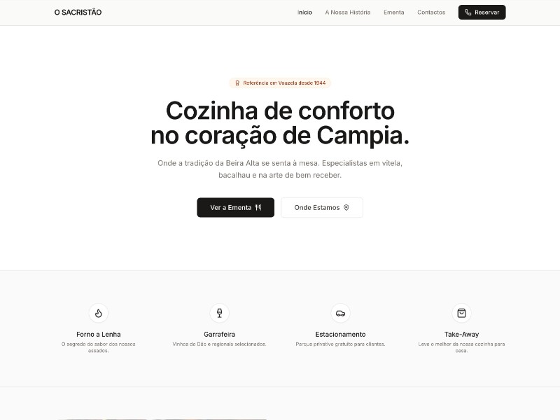 Preview for Portuguese Restaurant Landing Page Template
