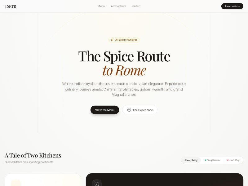 Preview for Restaurant Landing Page Template
