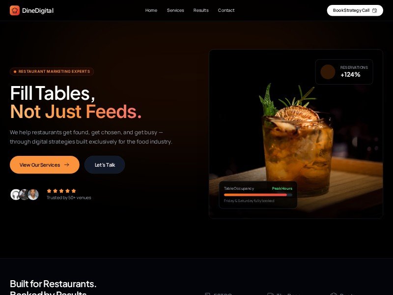 Preview for Restaurant Marketing Landing Page Template