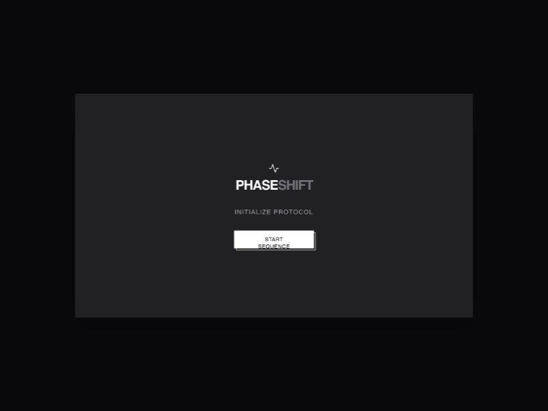 Preview for PHASESHIFT Arcade Game Landing Page Template